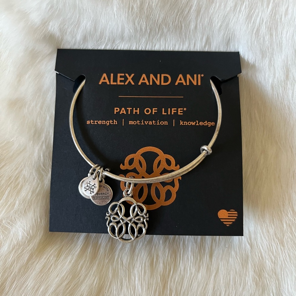 Alex and Ani Silver “Path of Life” Charm Bangle